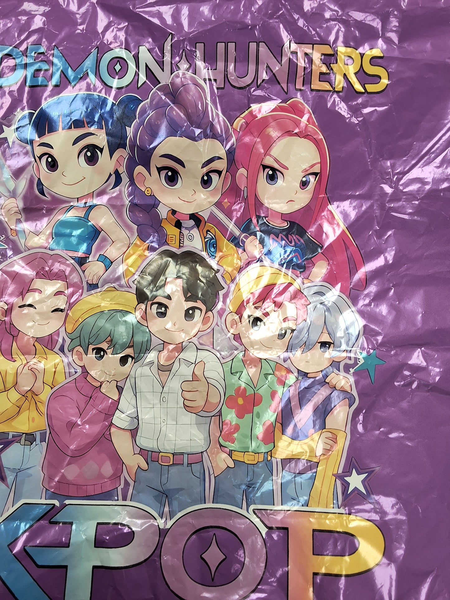 18" Demon Hunter Mylar Balloon (Purple Circle w/ all characters)