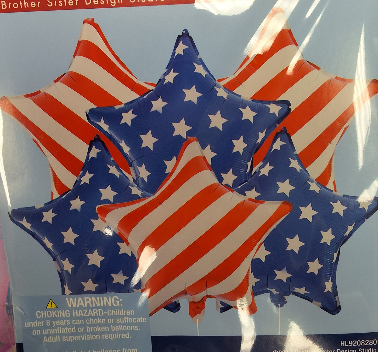 18" Red and White Diagonal Striped Mylar Balloon