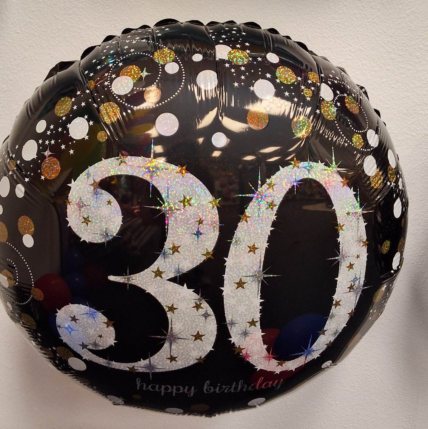 Jumbo Holographic Sparkling 30th Birthday Mylar
