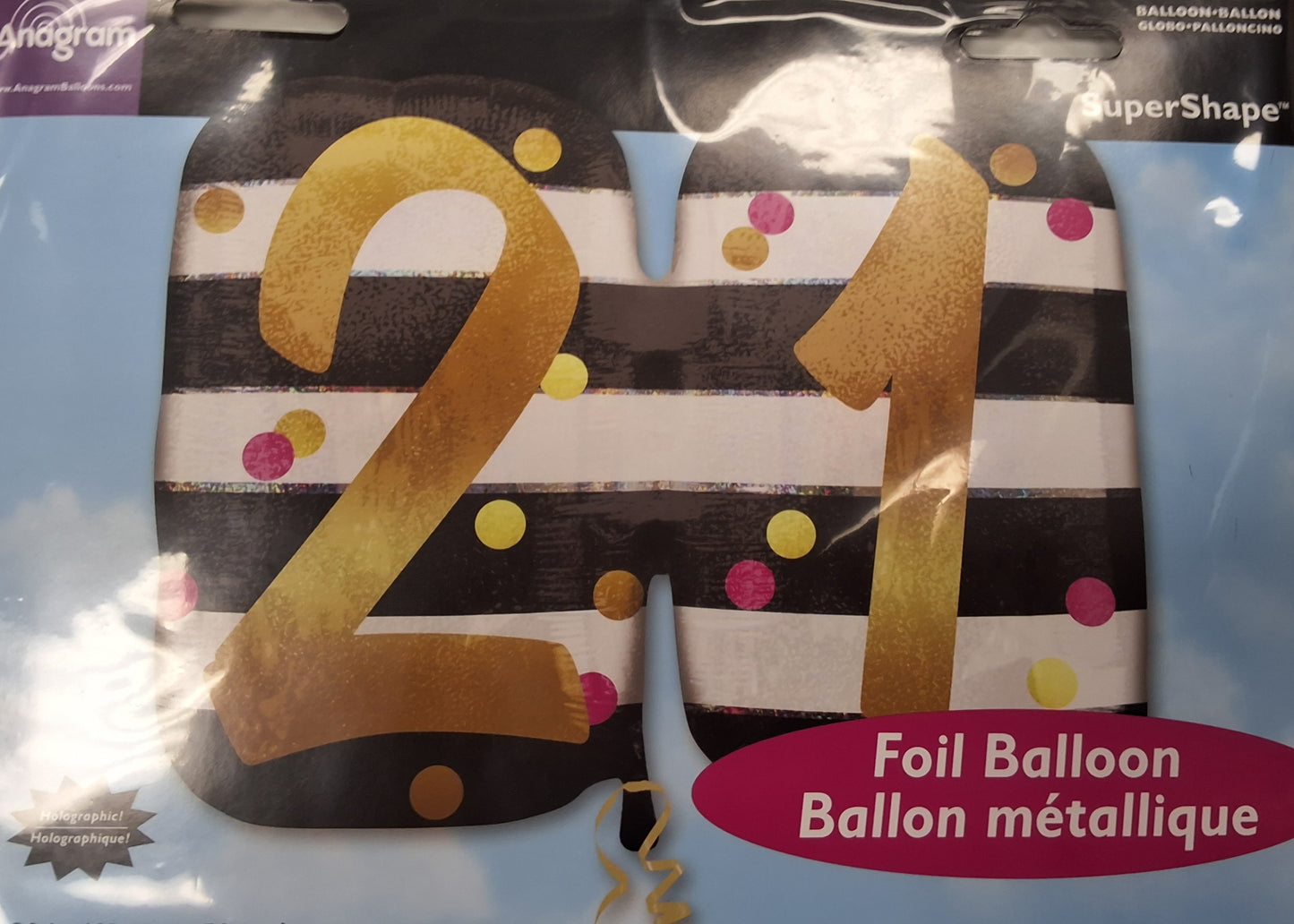 SuperShaper Holograpic Pink & Gold 21 Mylar