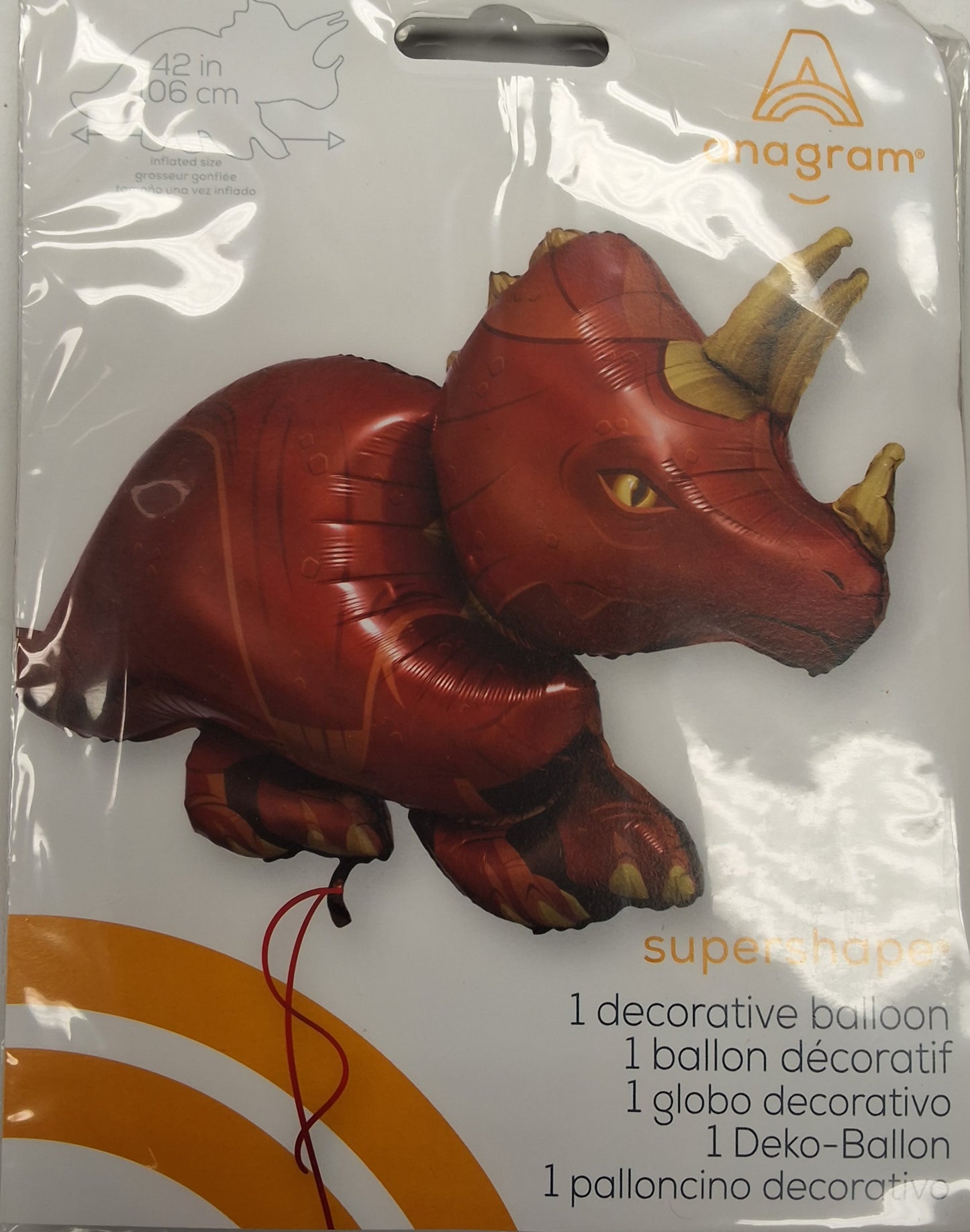 SuperShaper Triceratops Dinosaur Mylar