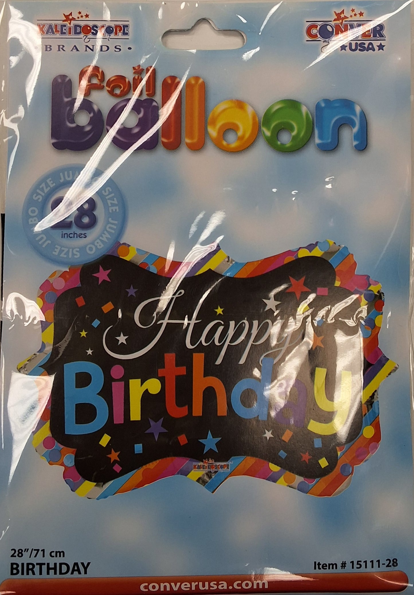28" Marquee Happy Birthday Mylar Balloon