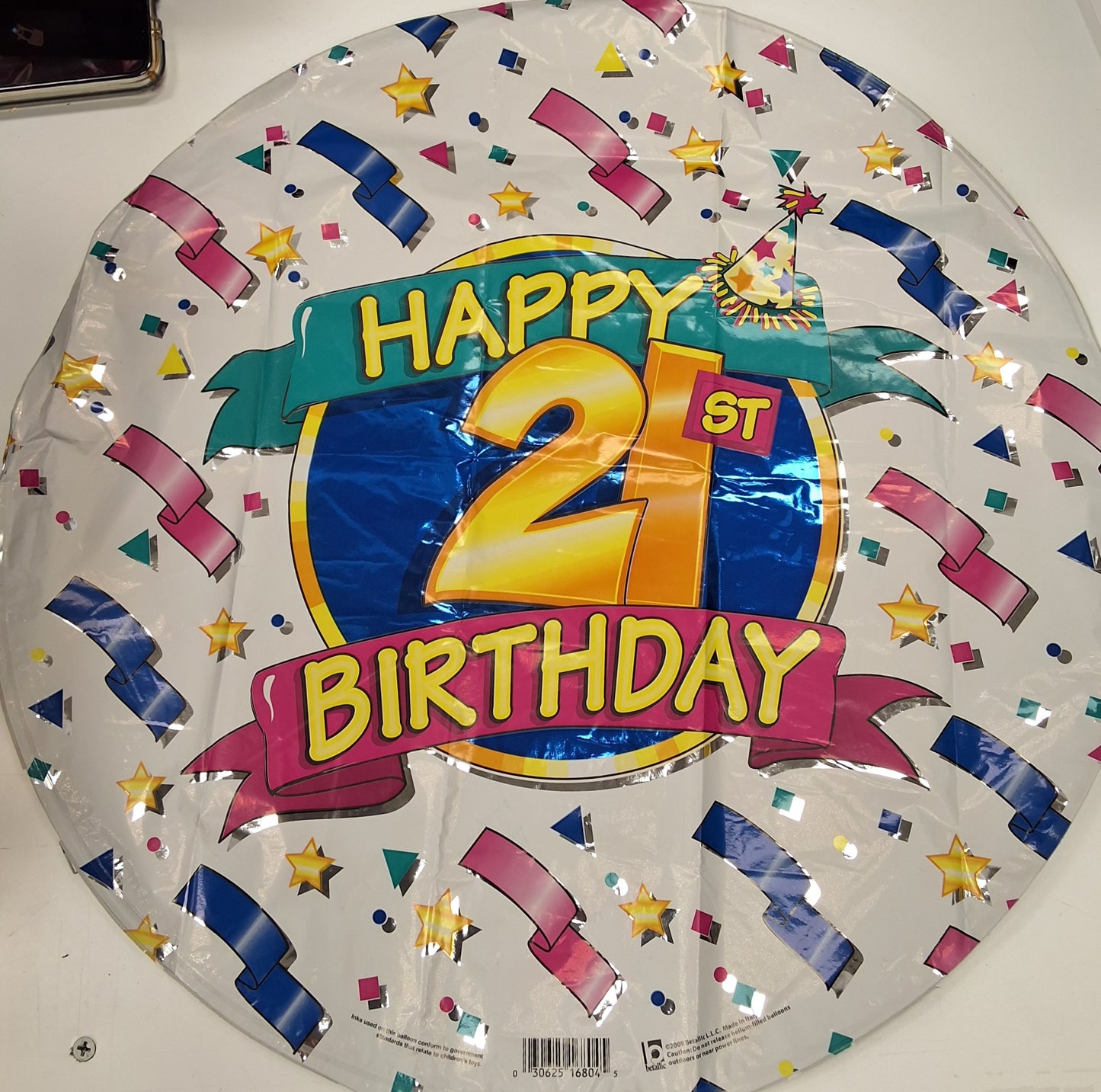 18" 21st Birthday Mylar