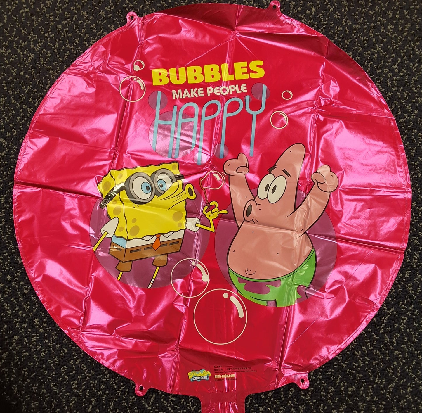 18" Bubbles SpongeBob Mylar Balloon