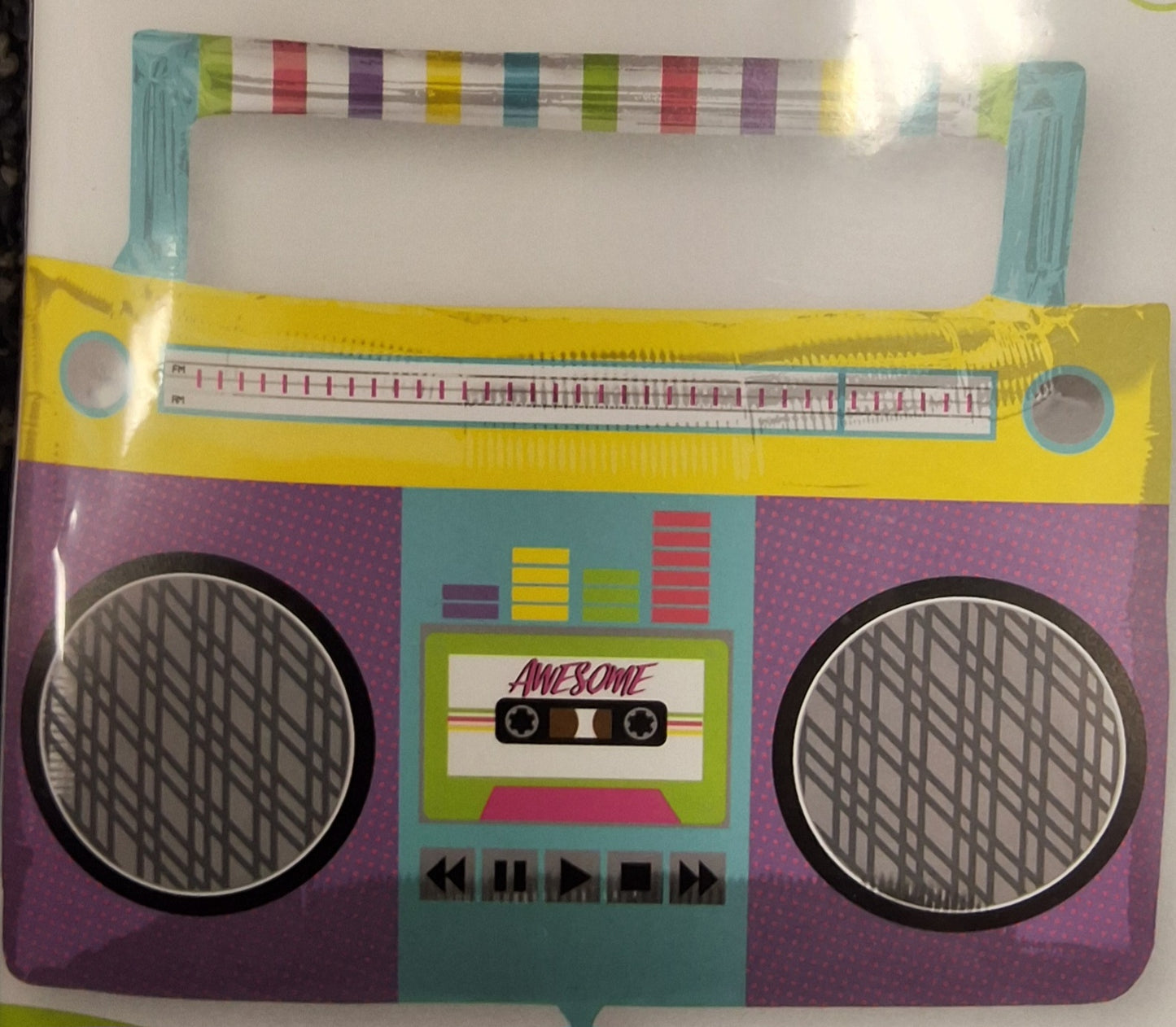 27" Boombox Mylar Balloon