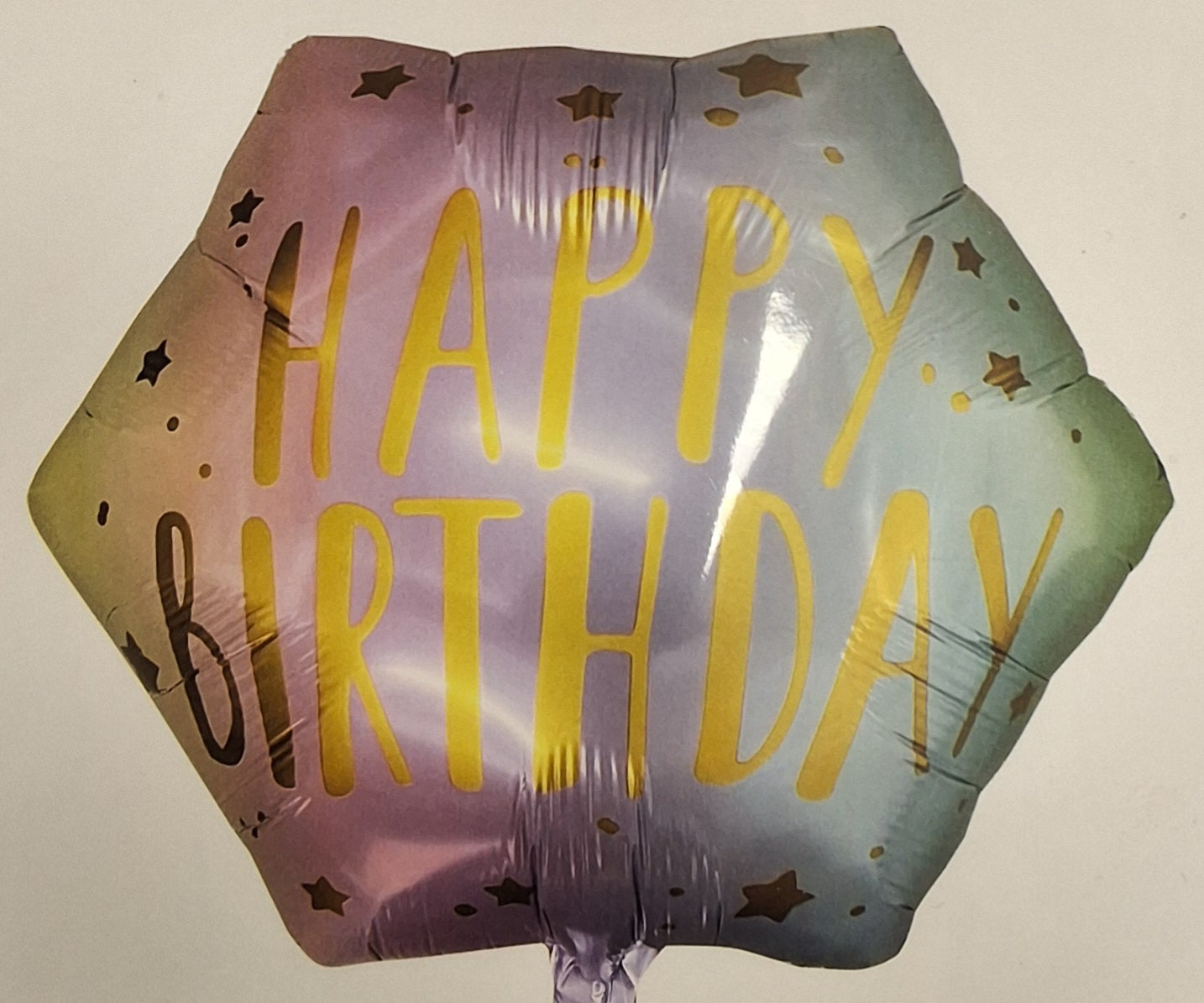 16" Hexagon Happy Birthday Mylar Balloon