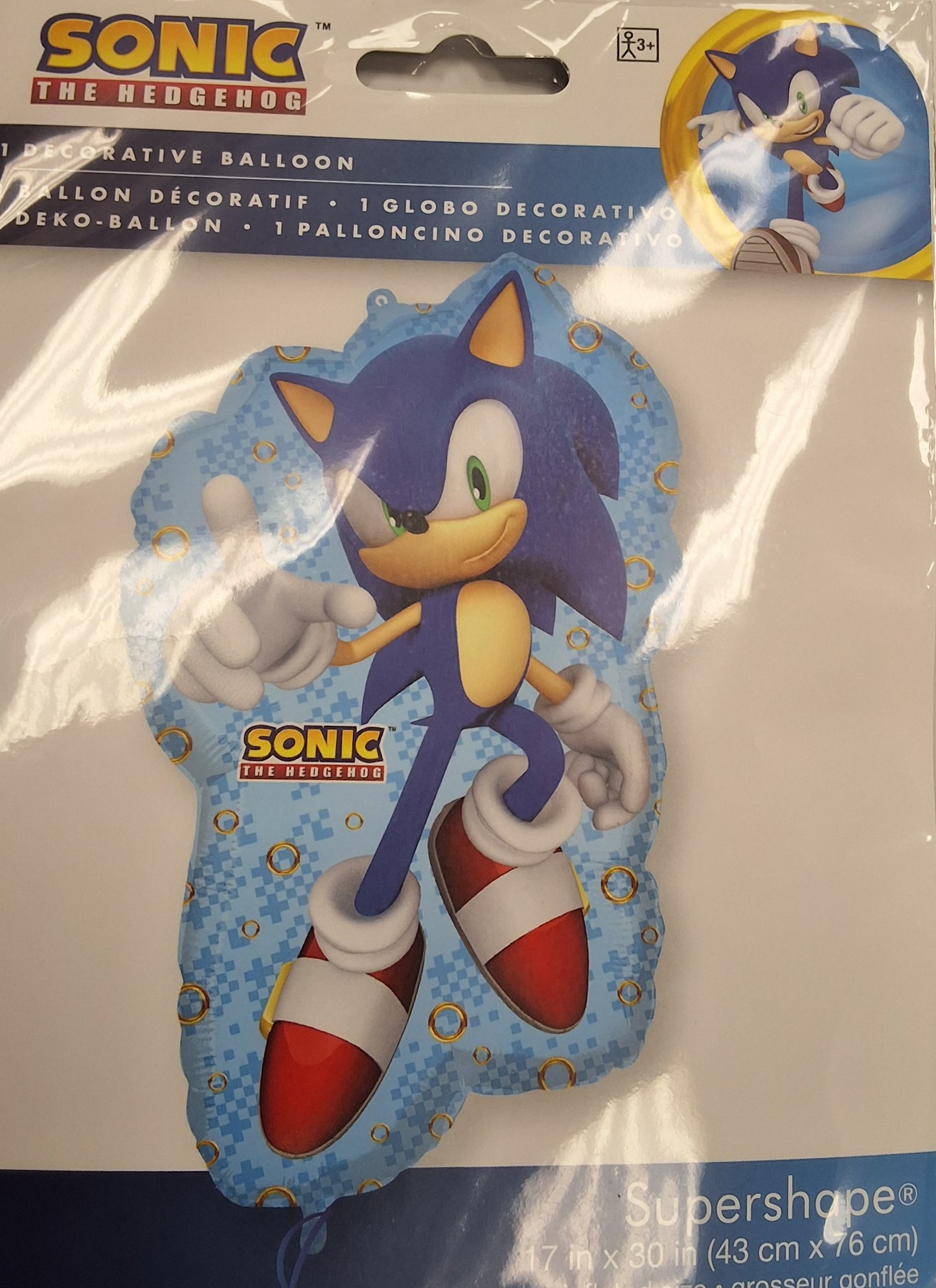 SuperShaper Sonic Mylar Balloon
