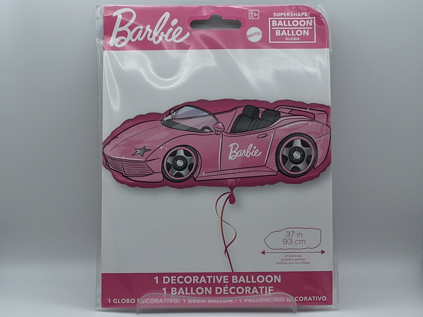 SuperShaper Barbie Car Mylar Balloon