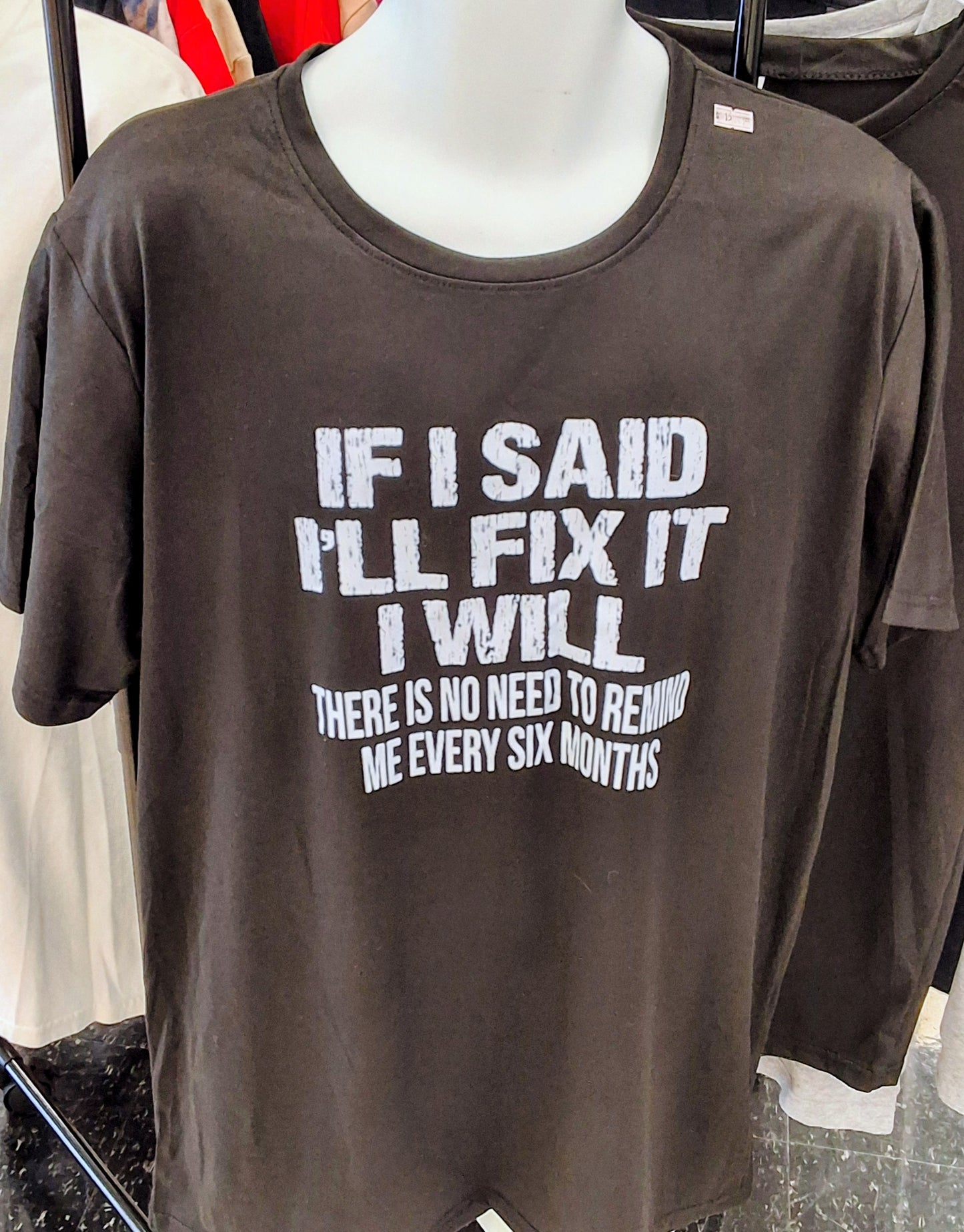 Black L and XL "I will fix it" Shirts