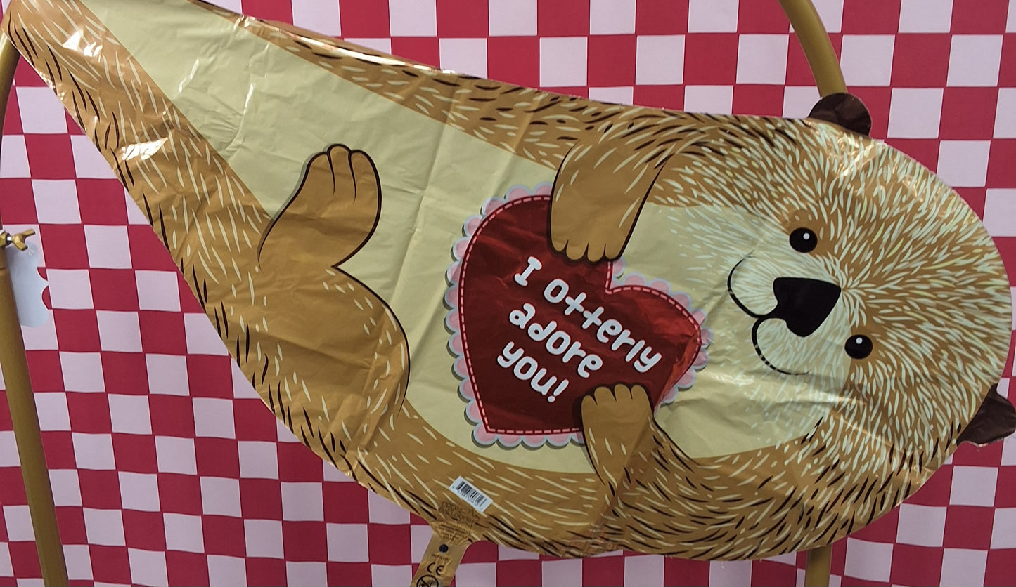 33" Otterly Love You Mylar Balloon