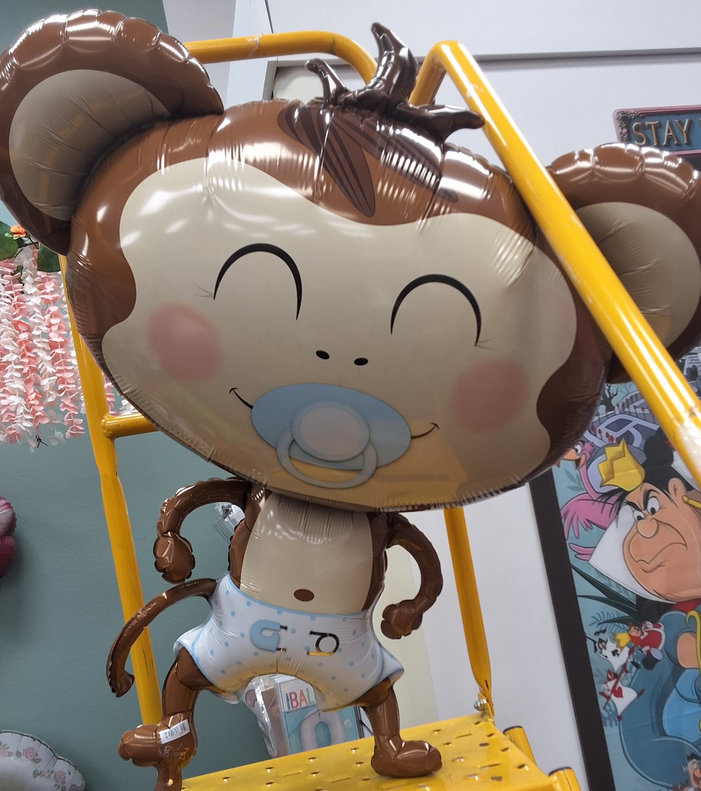 41in Baby Boy Monkey Mylar Balloon