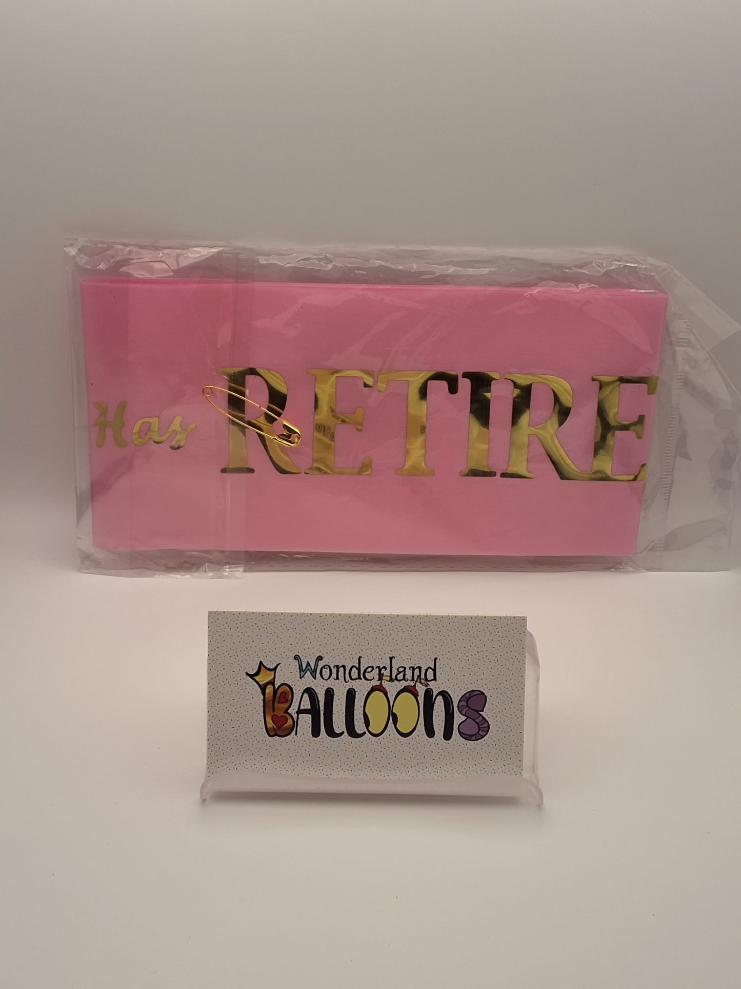 Light Pink and Gold "The Legend has Retired" Sash