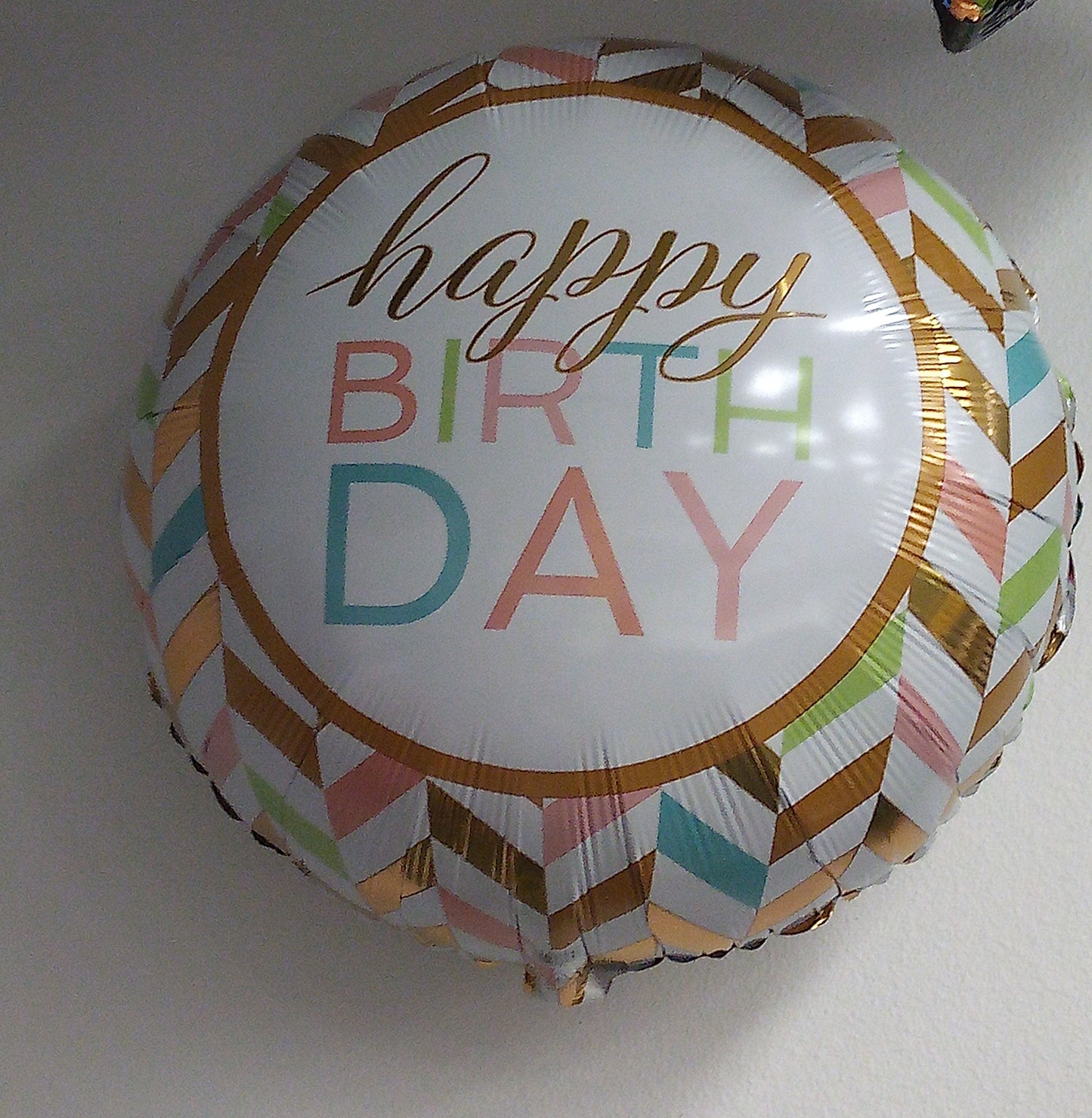 28" Happy Birthday Pastel Mylar Balloon