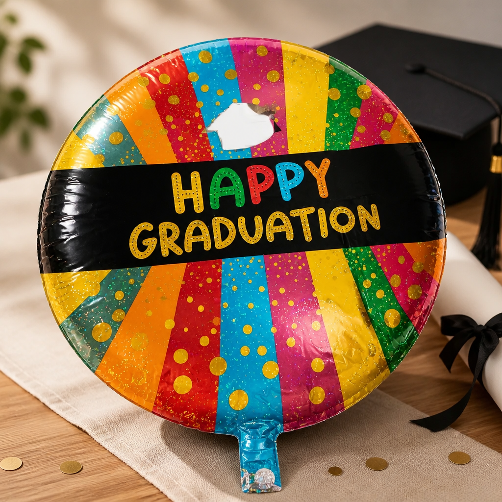 18" Happy Graduation Mylar Balloon