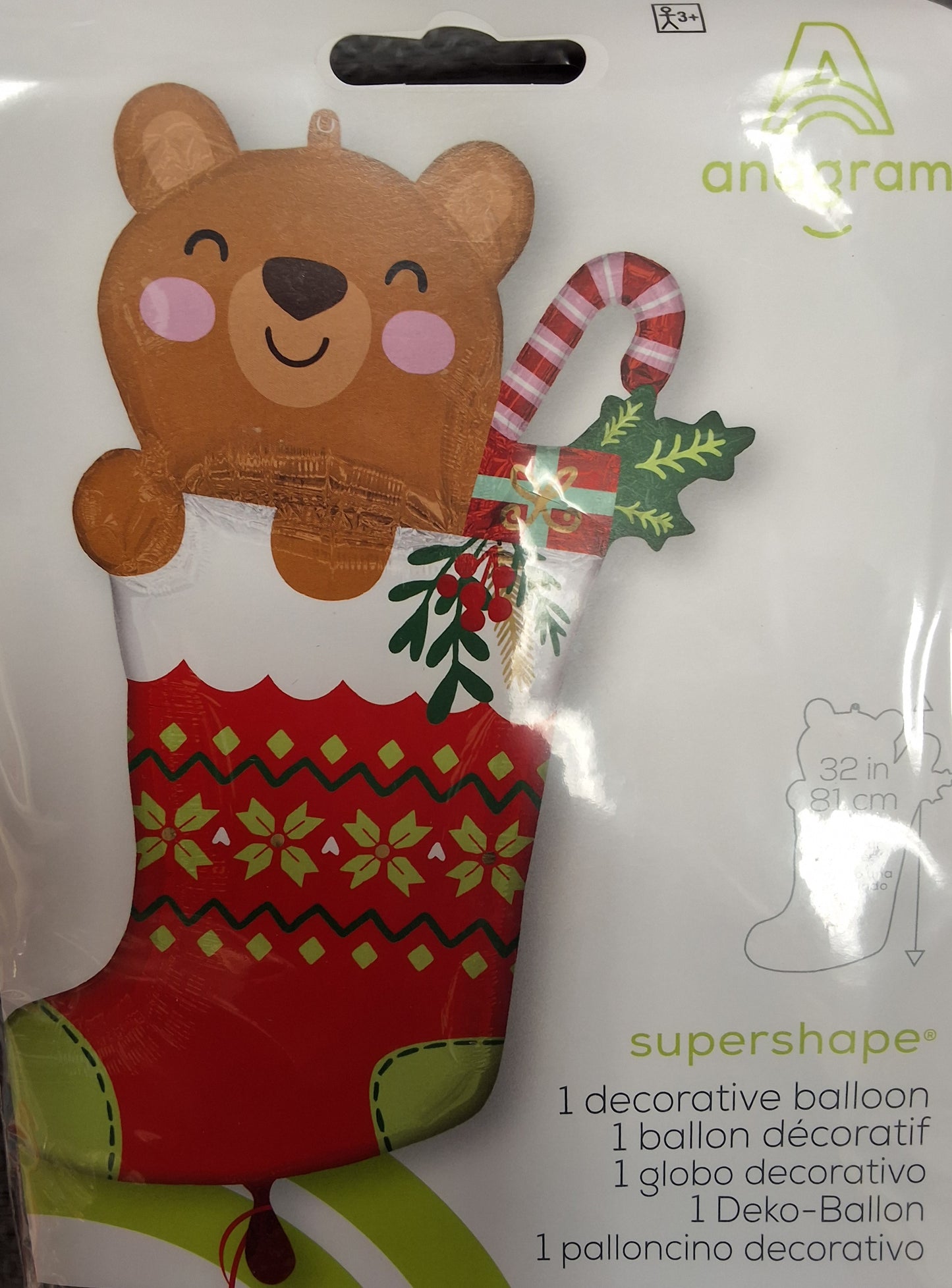32" Bear Mylar SuperShaper Balloon