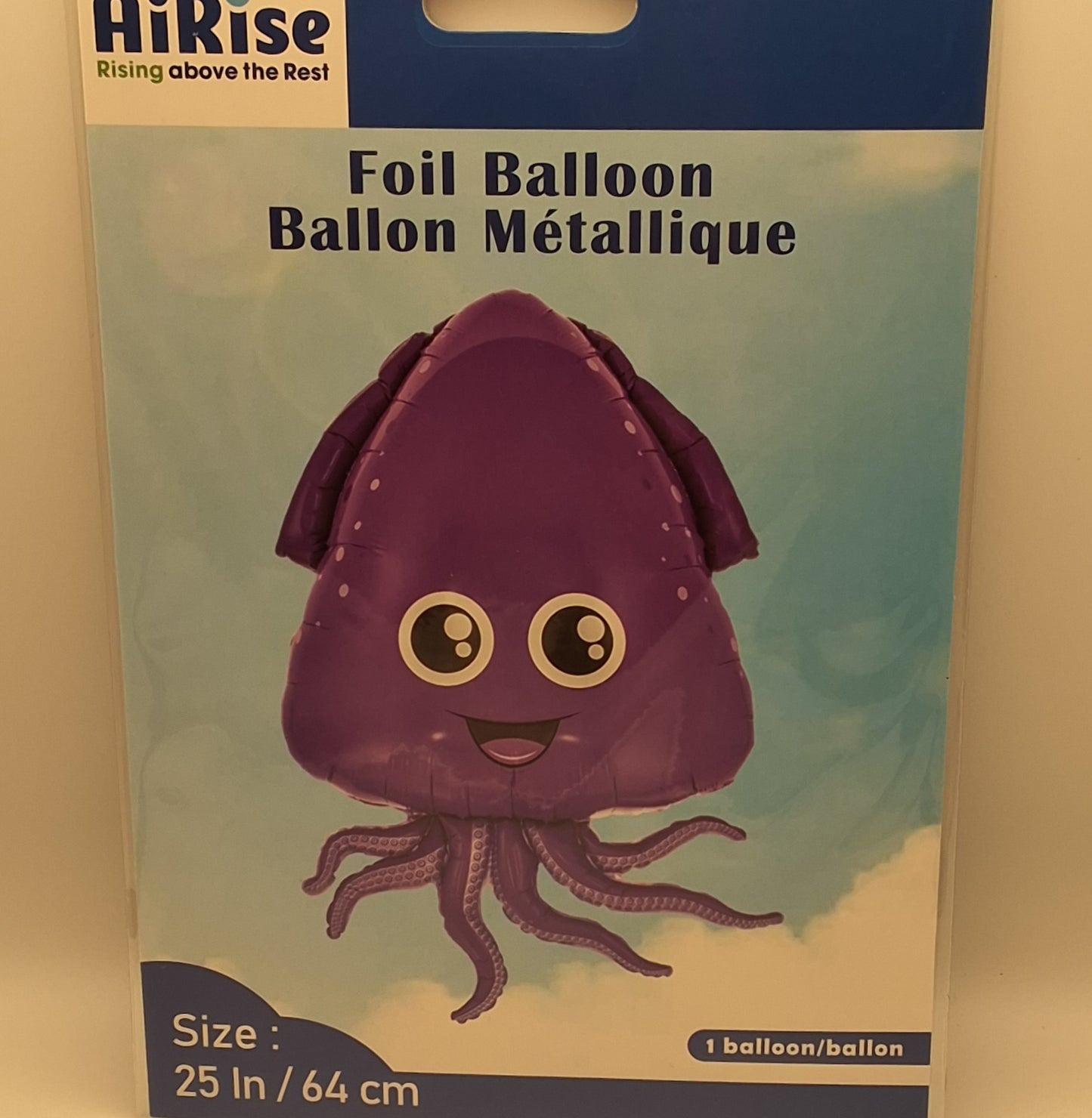 25in Purple Squid Mylar Balloon