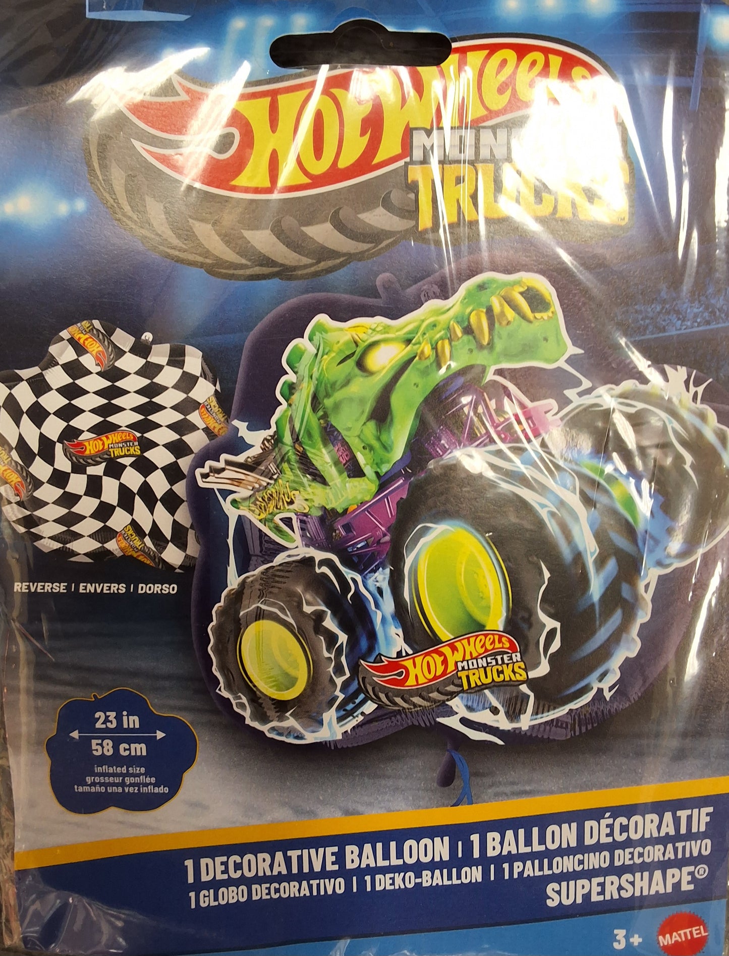 28" Hot Wheels Monster Truck Mylar Balloon