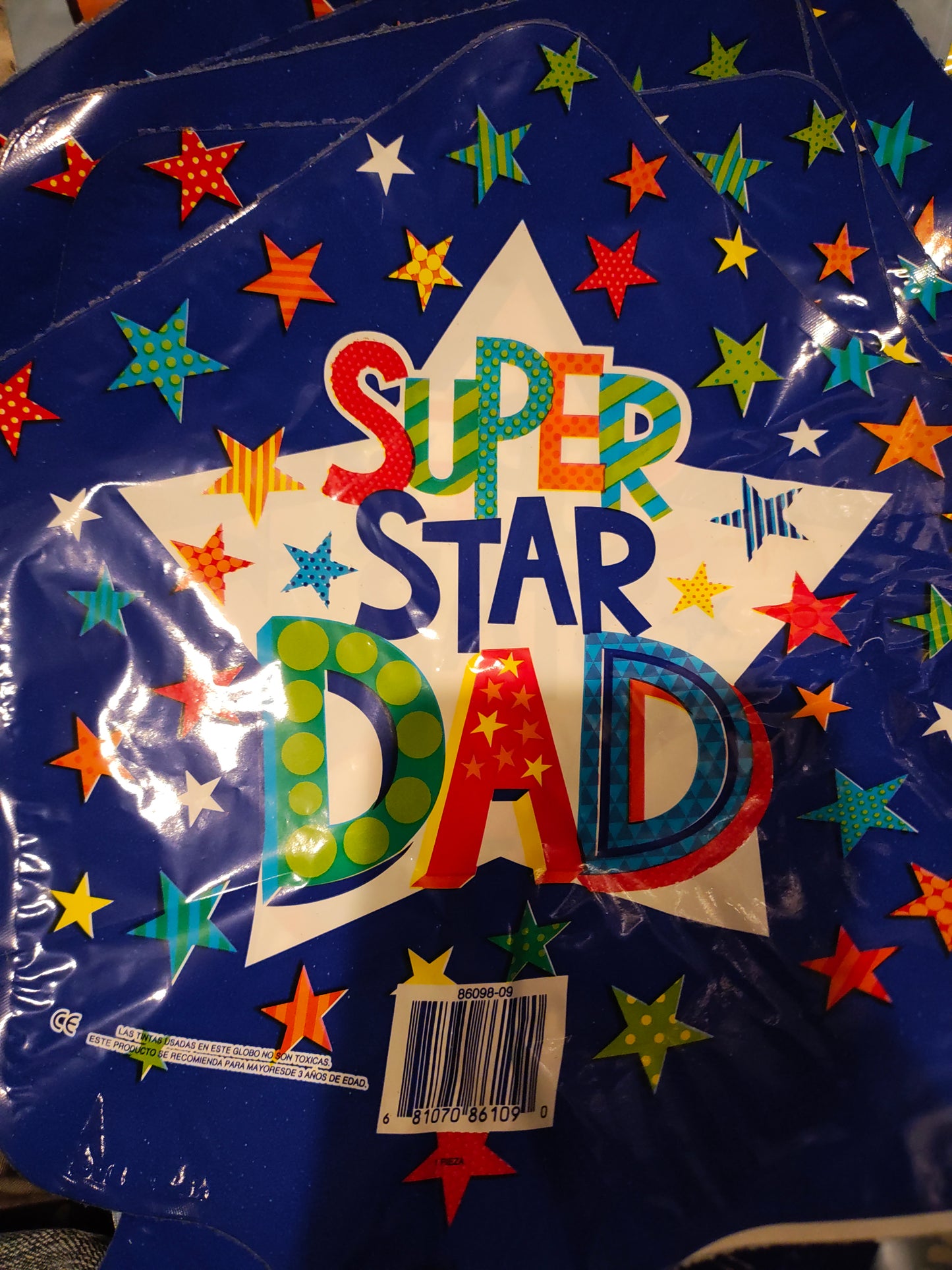 Air Filled Super Dad Star Stick