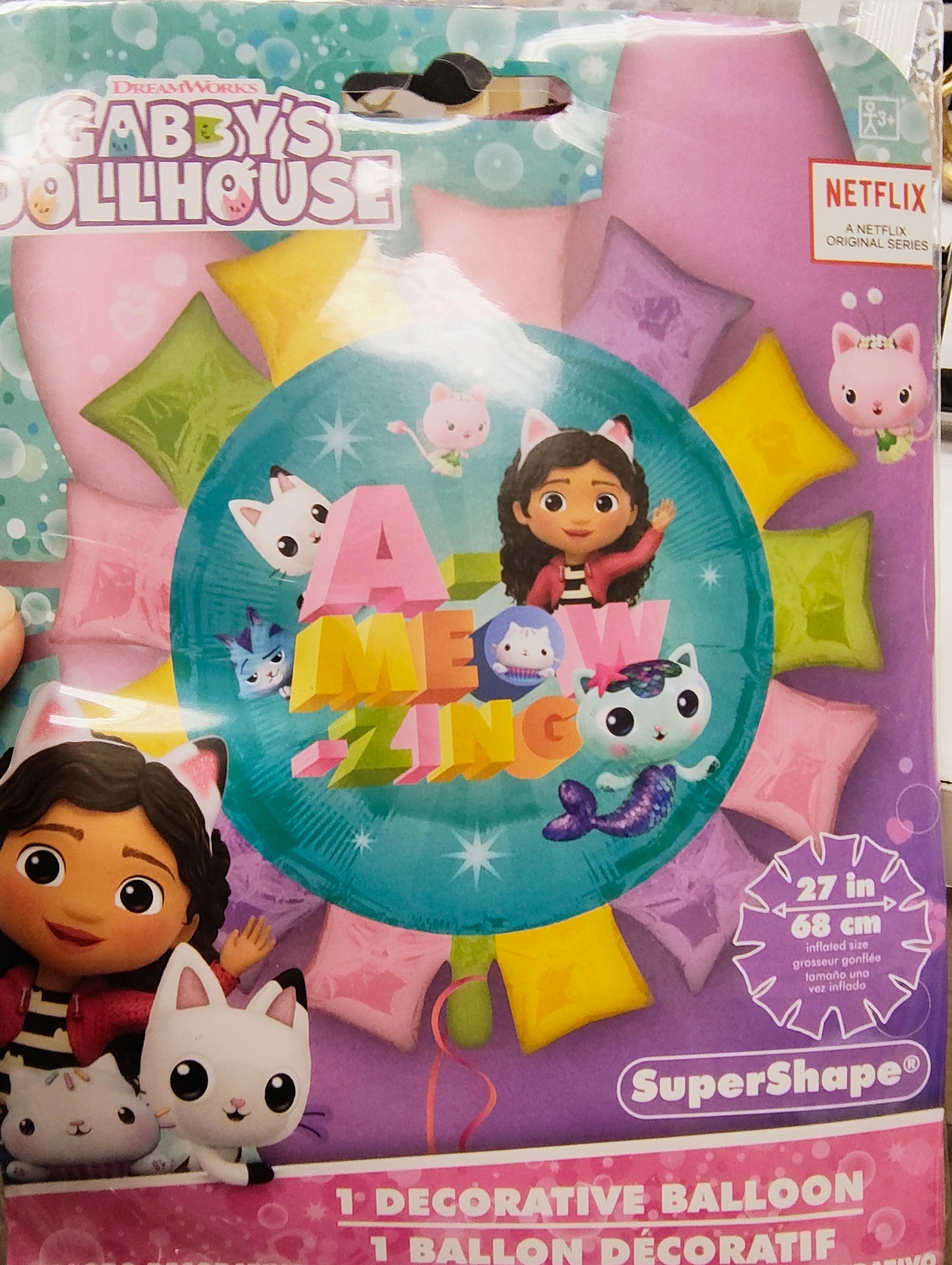 SuperShaper Gabby's Dollhouse Mylar Balloon