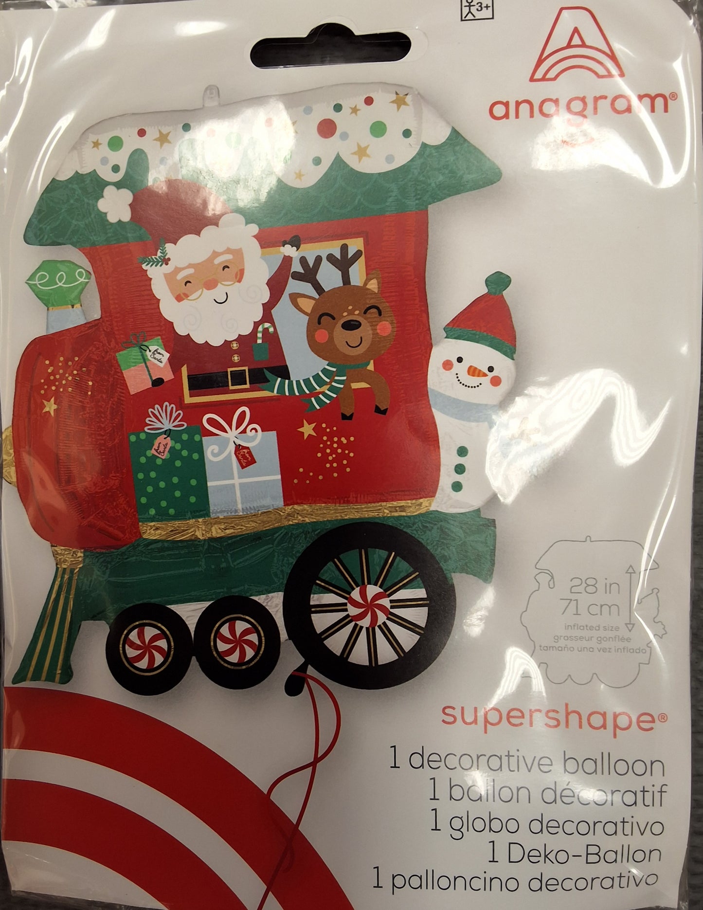 28" SuperShaper Santa Express Mylar Balloon