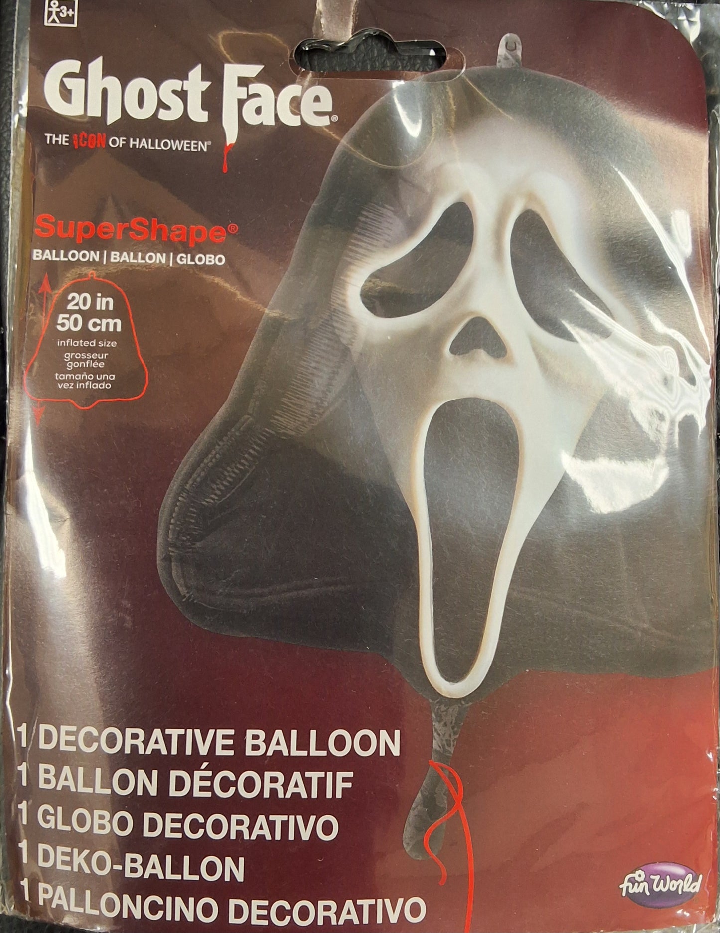 20in Ghost Face SuperShaper Mylar Balloon