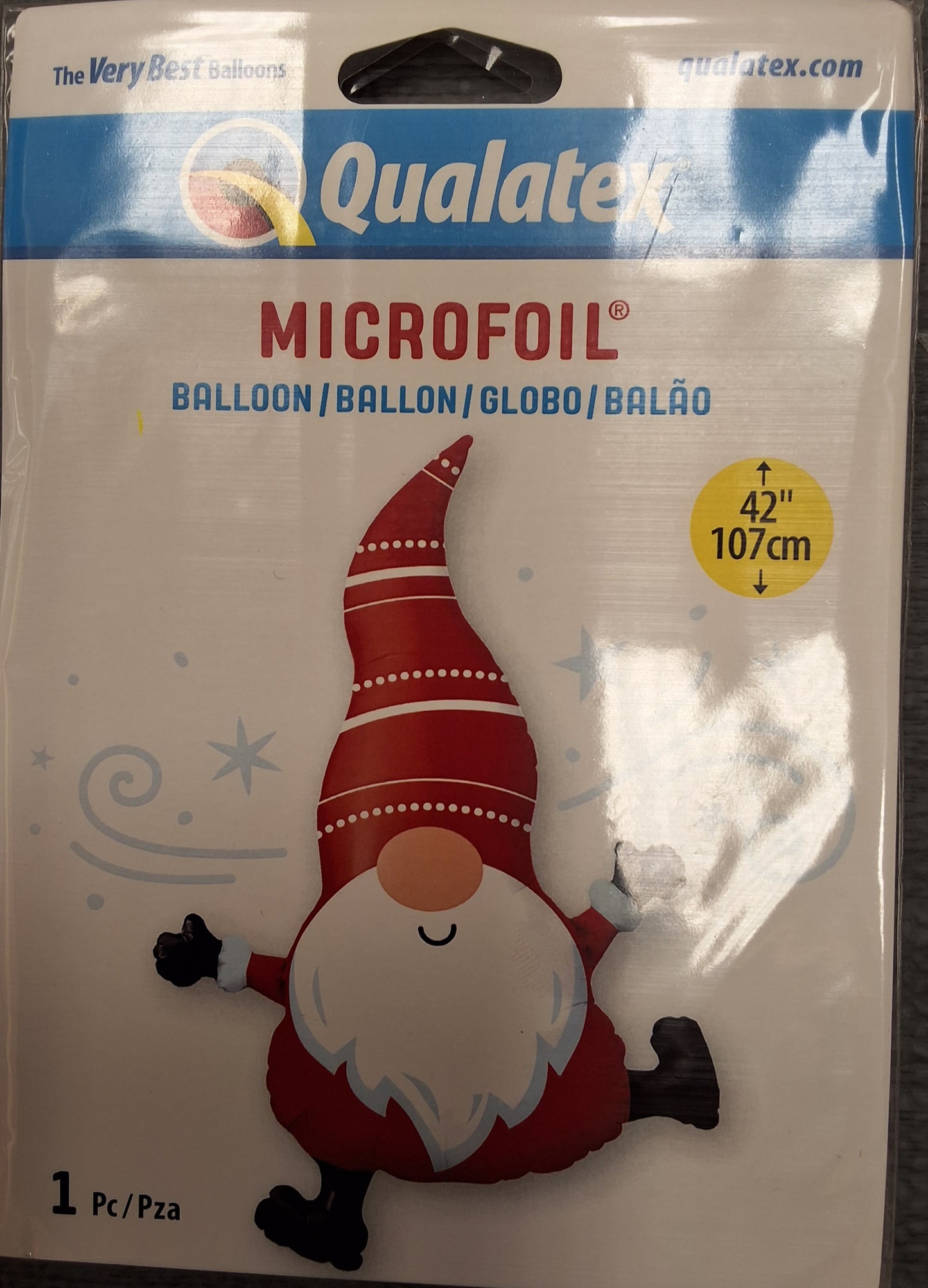 42" Red Gnome Mylar Balloon