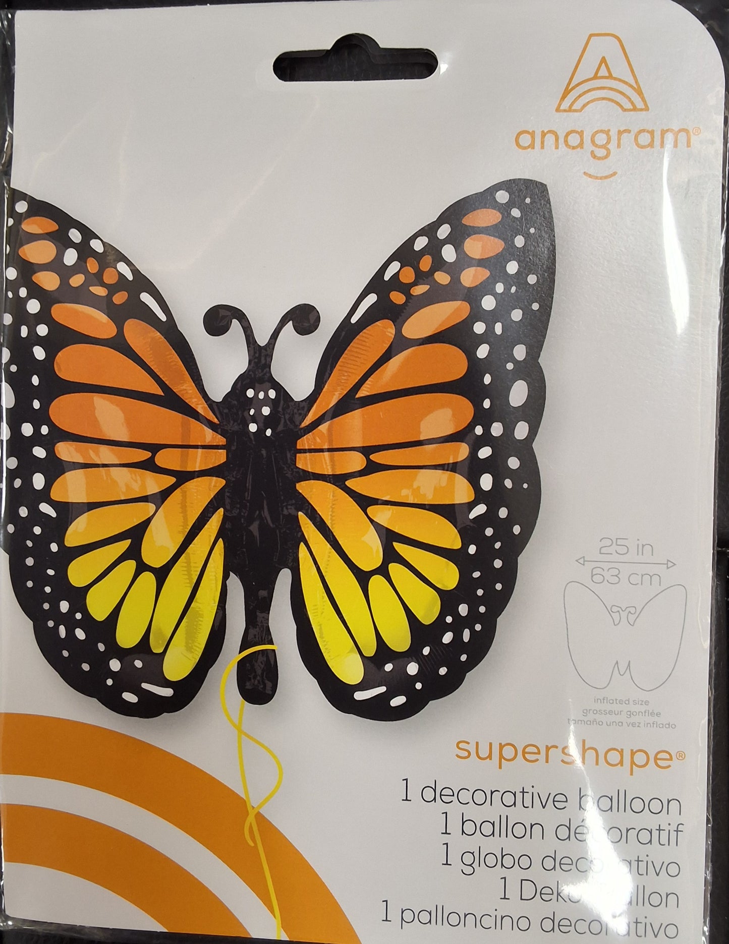 25in Monarch Butterfly Mylar Balloon