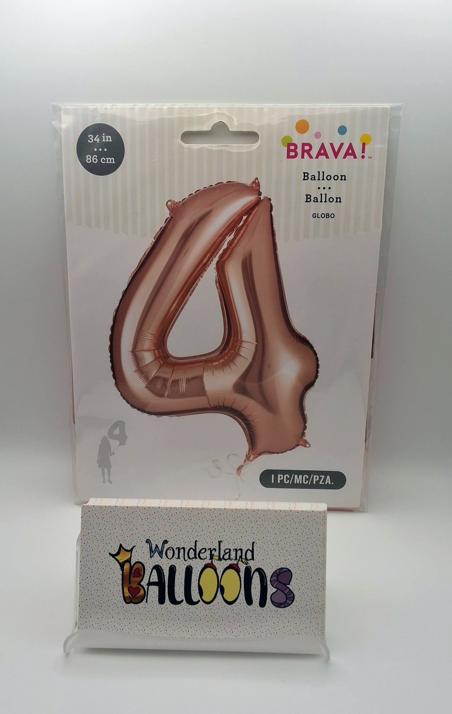 Brava Rose Gold 40in #4 Mylar Balloon