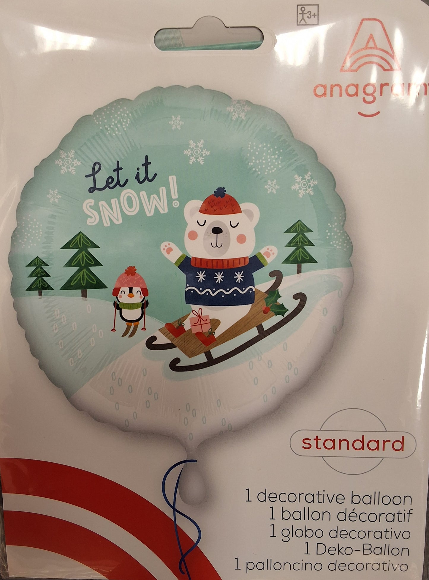 18" Let It Snow Mylar Balloon