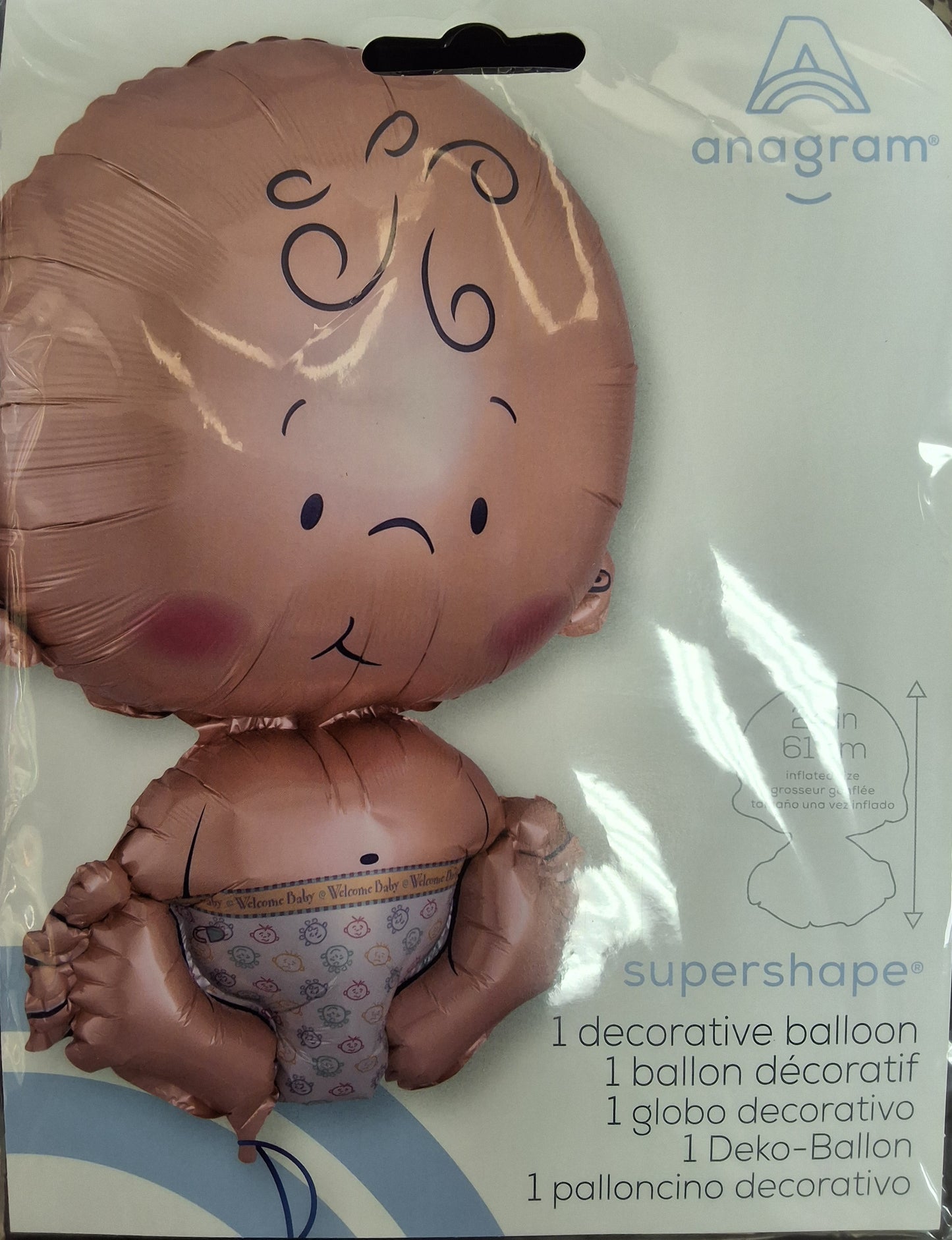 24in Baby in a Diaper Mylar Balloon