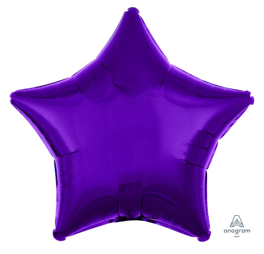 18in Purple Mylar Star Balloon