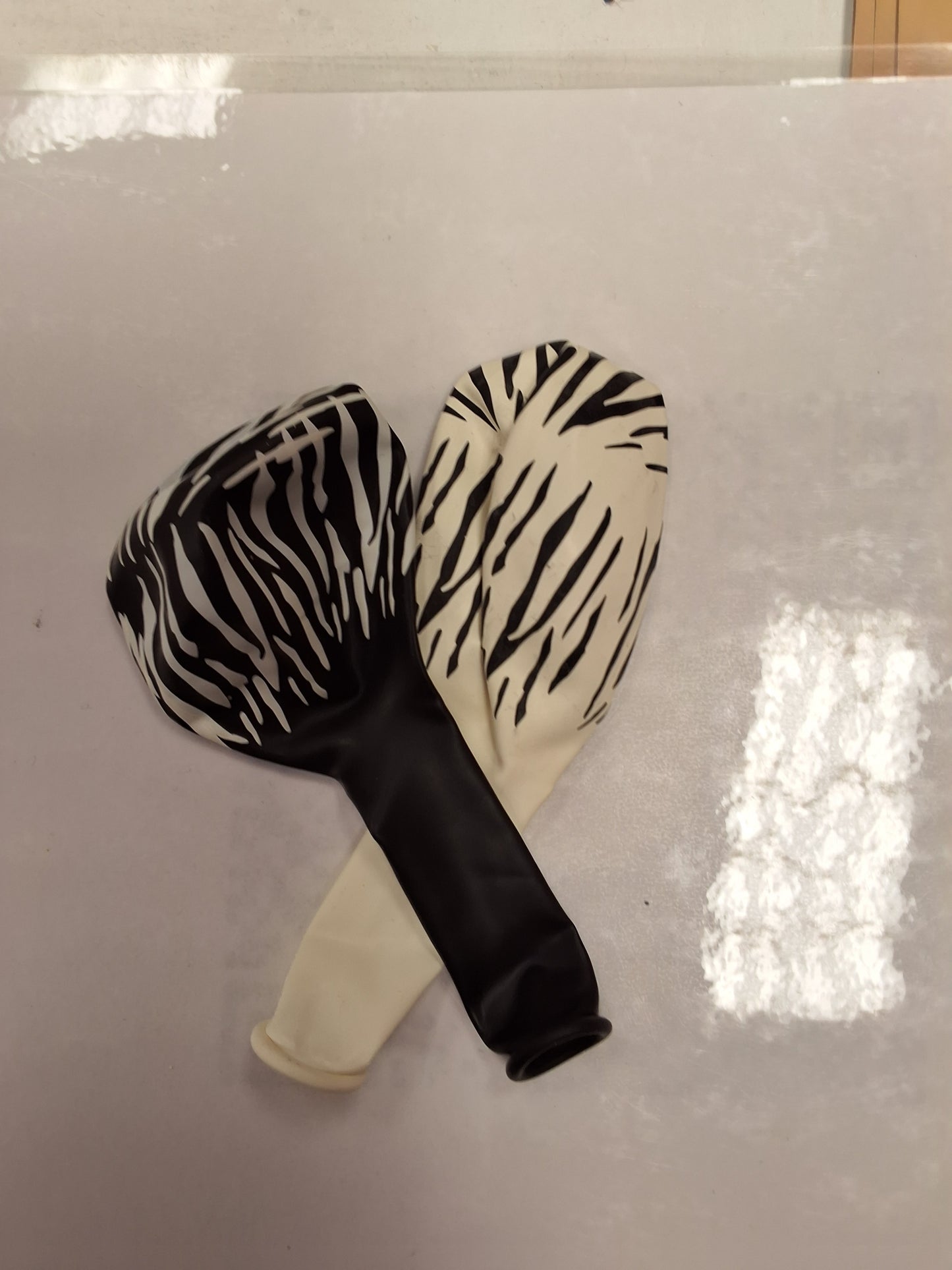 12in Black and White Zebra Latex