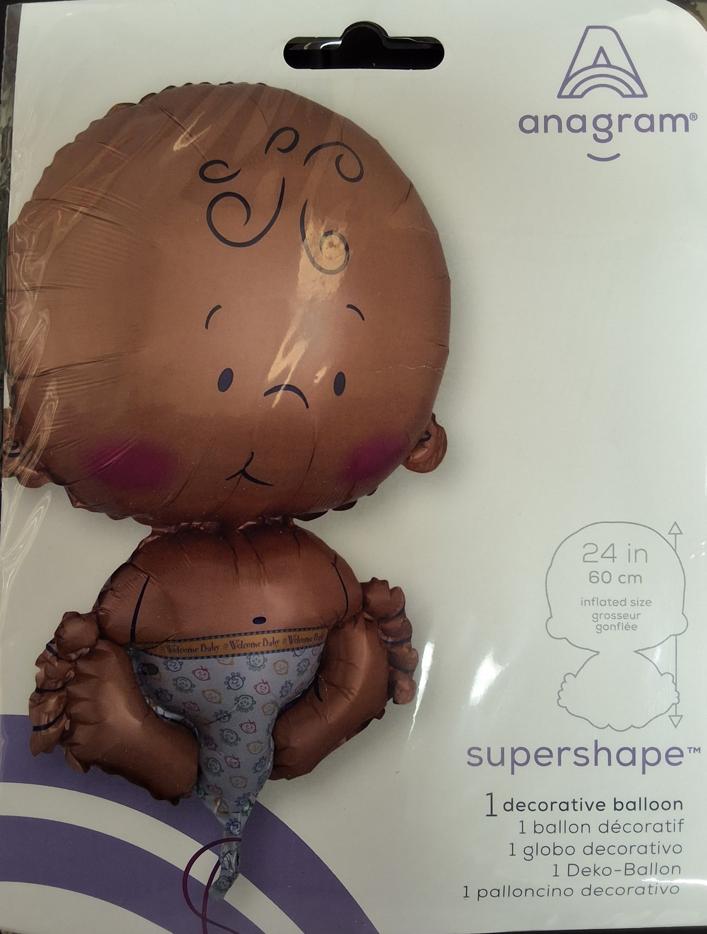 24in Baby in Diaper Mylar Balloons