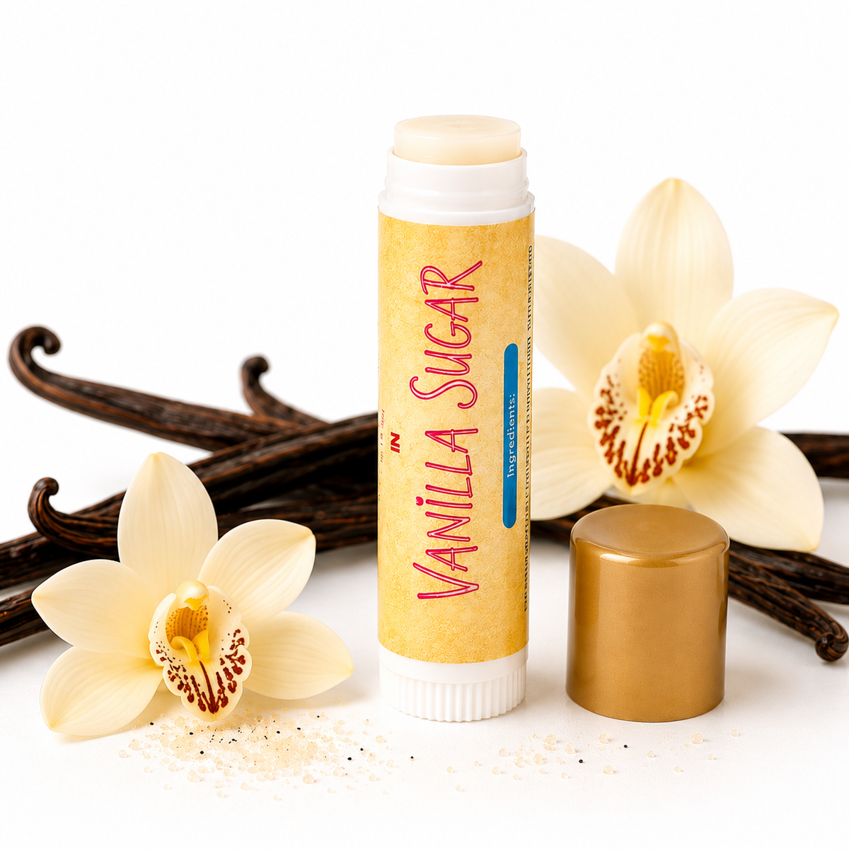 All Natural Vanilla Sugar Lip Balm – 12 Pack