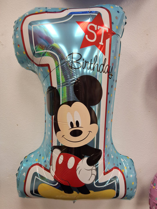 SuperShaper Mickey 1st Birthday Mylar