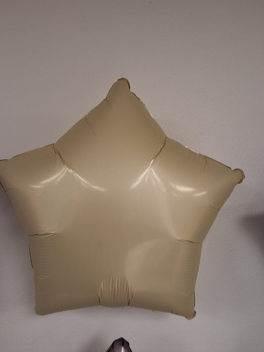 18" Satin Cream Star Mylar