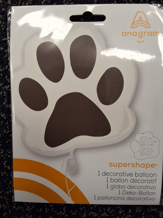 23" Dog Paw Print Mylar