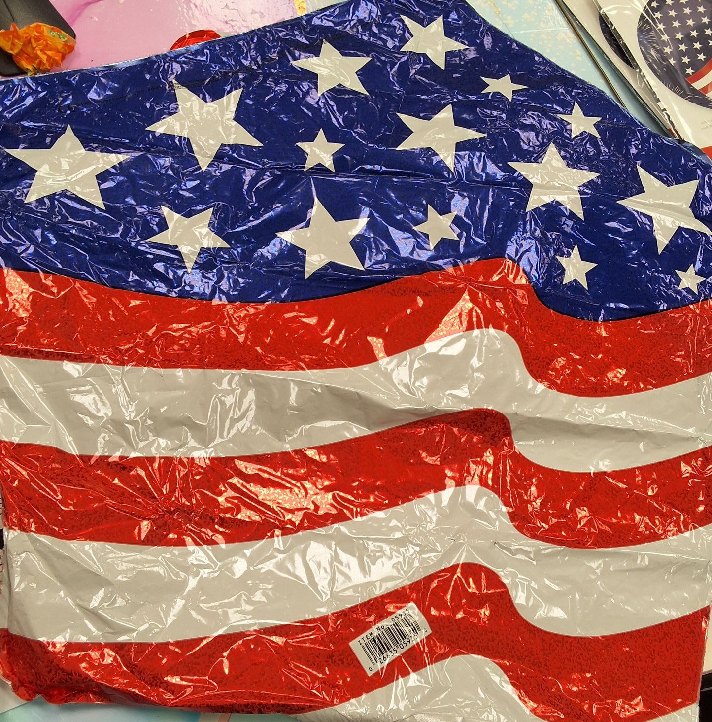 18" Flag Star Shaped Mylar