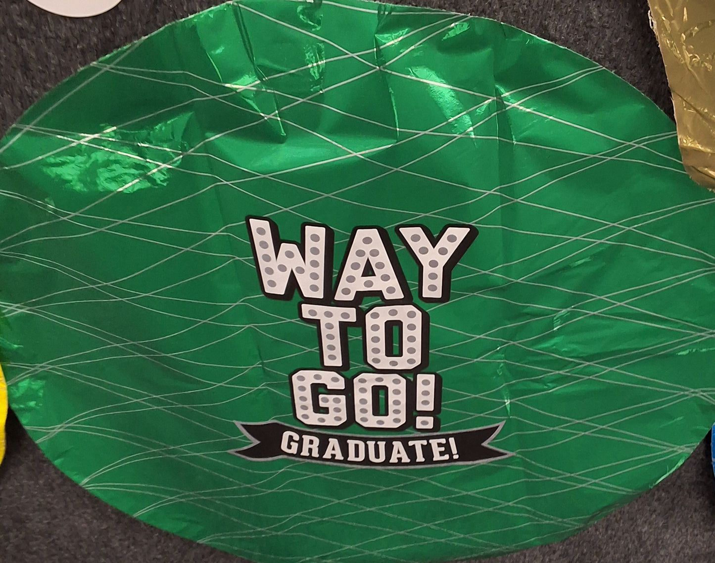 Graduation Way to Go Green Mylar 18in