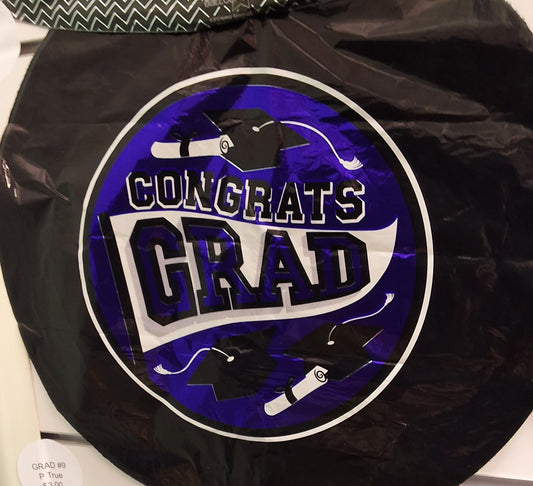 Purple Congrats Grad Mylar 18"