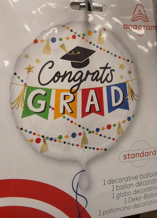 Graduation mylar with pendants 18"