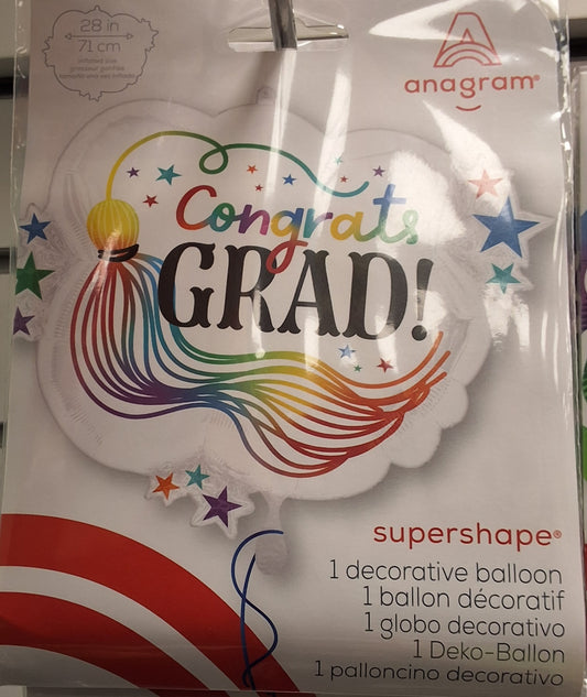 SuperShaper Multi Colored Grad Mylar 28"