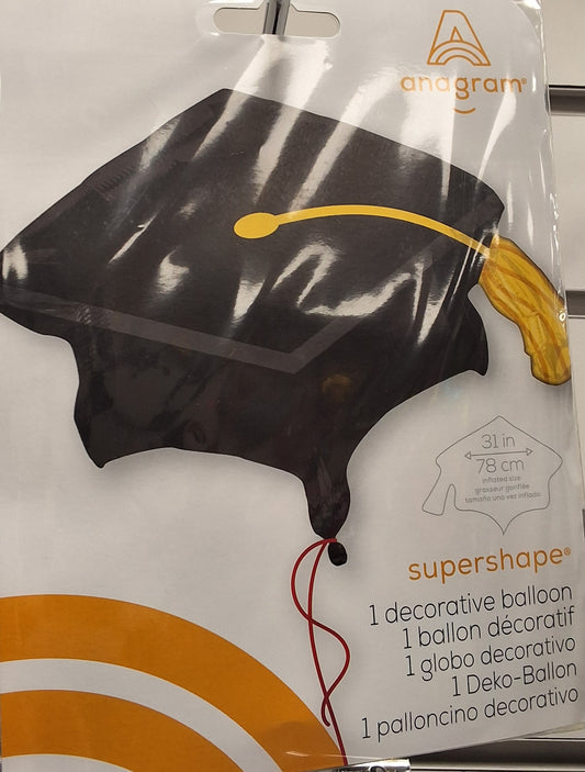 Black Graduation Cap 31"