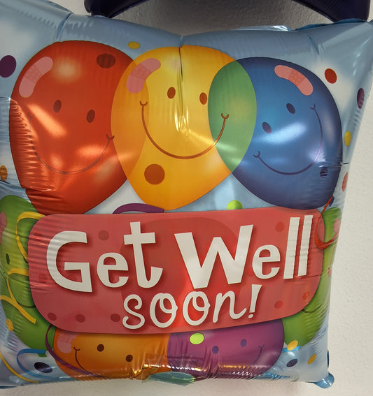 18" Get Well Soon Square Mylar