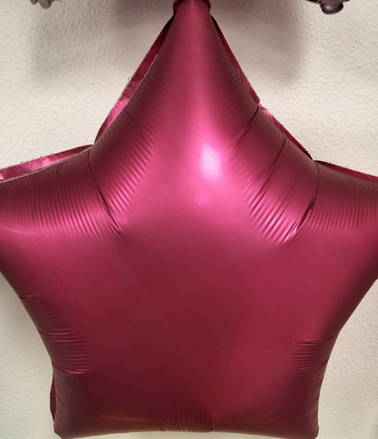 18" Satin Luxe Pomegranate Star Mylar