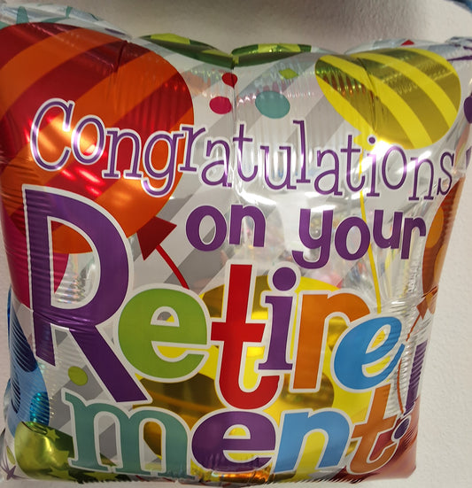 18" Congratulations on Your Retirement Mylar