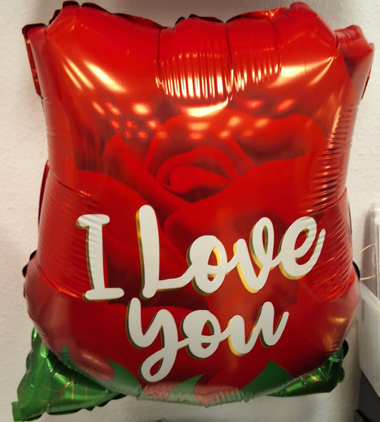18" I Love You Rose Shape