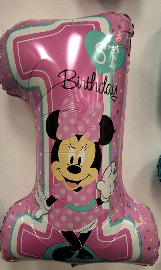 SuperShaper Minnie 1st Birthday Mylar