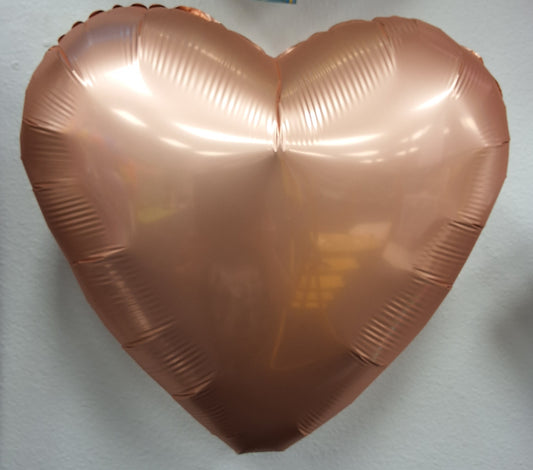 18" Matte Rose Gold heart Mylar