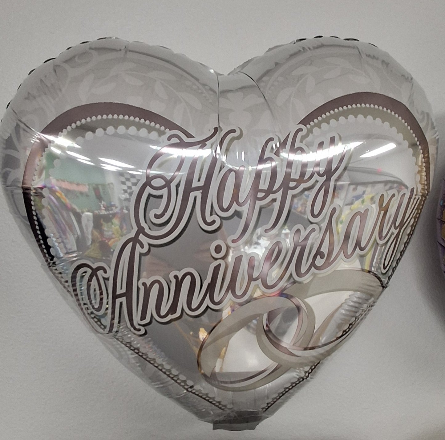 18" Anniversary Heart Shaped Mylar